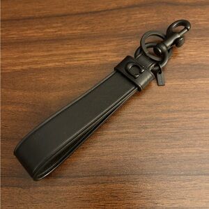 Coach Black Leather Key Holder